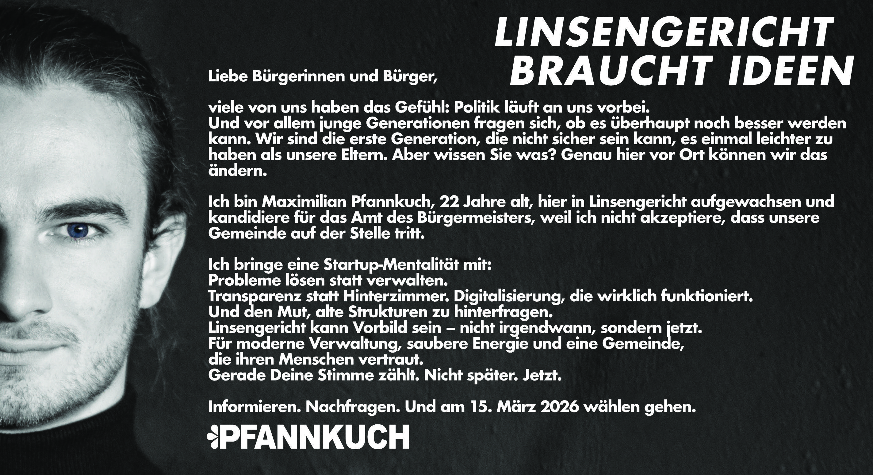 Postkarte für Erstwählerinnen und Erstwähler